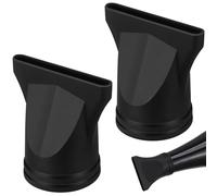 Diffusore Asciugacapelli Nero in Plastica, Set 2 Pezzi per Styling | Compatibile Fono da 4, 4-4, 6cm, Finitura Opaca Satinata, per Viaggi e Finitura Ordinata