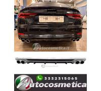 DIFFUSORE AUDI A5 F5 SLINE SOTTO PARAURTI POSTERIORE S5 + TERMINALI INOX