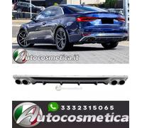 DIFFUSORE AUDI A5 F5 SLINE SOTTO PARAURTI POSTERIORE S5 + TERMINALI INOX