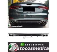 DIFFUSORE AUDI A5 F5 SLINE SOTTO PARAURTI POSTERIORE S5 + TERMINALI INOX