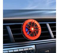 Diffusore Auto per ruota Girante Profumo Mare Ventola Diffusore(Red) | Rotazione attiva con flusso d'aria, fragranza marina fresca, design per ruota realistico, materiale ABS lucido