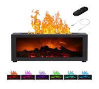 Diffusore Caminetto | 7 Colori Umidificatore Di Aria Fuoco | Timer E Auto Senza Acqua Auto, Attraenti Diffusore Di Fragranza con Telecomando, Umidificatore Fendinebbia Fredda