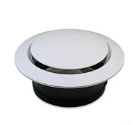 Diffusore circolare per ventilazione dell'aria in ABS per soffitto o parete, bianco, 75 mm, 100 mm, 150 mm, 200 mm (200 mm)