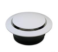 Diffusore circolare per ventilazione dell'aria in ABS per soffitto o parete, bianco, 75 mm, 100 mm, 150 mm, 200 mm (150 mm)