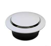 Diffusore circolare per ventilazione dell'aria in ABS per soffitto o parete, bianco, 75 mm, 100 mm, 150 mm, 200 mm (75 mm)