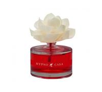 Hypno Casa, Rosso Divino, Diffusore con Fiore, Cristallo-Vetro