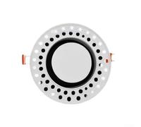 Diffusore da incasso in ABS per bocchetta dell'aria a soffitto, con design a bordo stretto, volume d'aria regolabile e installazione con clip a molla, adatto a condotti HVAC da 75 mm o 100 mm