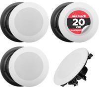 Pyle Casse Bluetooth 20 Centimetri, Altoparlanti da Incasso a Parete/Soffitto 2 Vie, Griglia Tonda/Quadrata, Casse Audio Stereo, 4 canali, Speaker 250 Watt