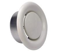 Diffusore da Soffitto Rotondo Bianco Ø12,5 cm - Valvola a Disco Regolabile in Metallo, Aeratore Regolabile, Valvola di Aspirazione dell'Aria.