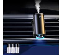 Diffusore d'aria elettrico per auto con nebulizzatore e profumo visibile, deodorante a clip in metallo per bocchetta dell'aria dell'auto, batteria da 220 mAh, modalità di aroma regolabili, include 3