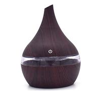Diffusore d'aria elettrico USB da 300 ml Umidificatore per legno Olio Essenziale Aromaterapia Fredda Mist Maker con 7 LED Luce di Colore Whisper come Operazione Touch Control per Home Office Camera da