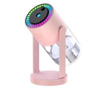 Diffusore d'aria portatile ABS per ufficio auto | Materiale ABS, leggero e portatile, adatto per portabicchieri auto, scrivania da ufficio, adatto per viaggi (rosa)