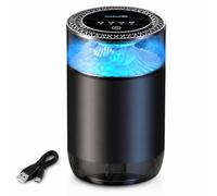 Diffusore di Aromaterapia for Auto Ricaricabile con Accensione/spegnimento | PC + lega di alluminio, utilizzo portabicchieri for auto, nebbia regolabile, 4 luci ambientali