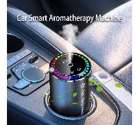 Diffusore di aromaterapia per auto con olio profumato, macchina per profumare l'auto USB, piccolo diffusore di aromaterapia con luce a stella proiettata, luce d'atmosfera che cambia con il ritmo della