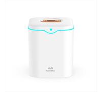 Diffusore di aromaterapia silenzioso USB da 2000 ml, umidificatore d'aria a doppia porta con grande capacità, per la casa, bianco