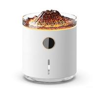 Diffusore di aromi a fiamma, diffusore di oli essenziali, 350 ml, per casa, ufficio, camera da letto (bianco)