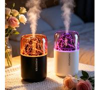 Diffusore di aromi a forma di vulcano USB, umidificatore a nebbia fredda ultrasonico con 2 modalità, luce notturna a 7 colori, portatile per camera da letto, auto, bagno, ufficio, decorazione per la c