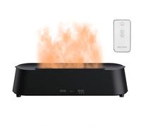 Diffusore di Aromi con Effetto Fiamma, 200ml Umidificatore d'aria di Ambiente con Telecomando, 7 Colori LED Diffusore di Oli Essenziali, Nebulizzatore di Oli Profumati Ultrasuoni per Casa/Ufficio