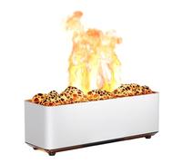 Diffusore di aromi Cool Mist con splendido effetto fiamma, perfetto per il relax, presenta un funzionamento silenzioso e caratteristiche di sicurezza per la pace della mente (bianco-B)