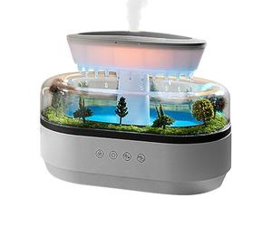 Diffusore di aromi di di pioggia - Diffusore di aromaterapia micro-paesaggio | Diffusore di olio per aromaterapia per alberi | Diffusore umidificatore d'aria con 7 che cambiano colore