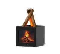 Diffusore di Aromi Fuoco USB Umidificatore Ambiente Silenzioso 7 LED Timer 2-4-6H per Casa Ufficio Yoga(Black)