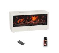 Diffusore di aromi in Stile Camino, diffusore di Oli Essenziali, aromaterapia con Oli Essenziali controllata a Distanza, Adatto per camere da Letto, uffici Domestici e Ambienti per Yoga White