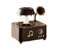 Diffusore di Aromi Retrò a Goccia Rotante & Altoparlante Bluetooth con Umidificatore, Lucina Notturna 7 Colori & Telecomando - Suoni d'Acqua e Rumore Bianco per la Casa