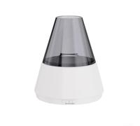 Diffusore di aromi USB effetto fiamma con illuminazione ambientale multicolore e funzione umidificatore silenzioso per alleviare lo stress e decorazione della stanza con timer (bianco)