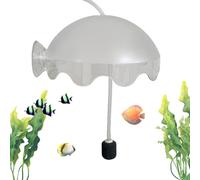 Diffusore di bolle di ossigeno, diffusore di bolle d'aria per acquario, ossigeno disciolto per acquario, aeratore per acquari, kit diffusore di bolle di ossigeno con tubo flessibile, scudo acrilico
