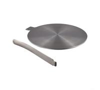 Diffusore di calore a piastra in acciaio inox per piani cottura a induzione, facilita il trasferimento uniforme del calore alle pentole, disponibile nelle dimensioni 13 cm, 20 cm, 24 cm e 28 cm (24 cm