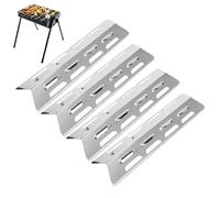 Diffusore di Calore, Copri Bruciatore, Copertura Bruciatore, 4 Pezzi | Diffusore di Fiamme In Acciaio Inox, Copertura Isolante Adatta Alla Maggior Parte Dei Barbecue a Gas, 408 X 98 X 35mm