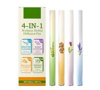 Diffusore di erbe 4 in 1, set di diffusori di erbe con verbasco, timo, menta, guaranà, tè verde, per aumentare l'energia e la pulizia dei polmoni, disintossicazione del fegato, 1 pezzo