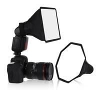 Diffusore di luce Softbox per flash, confezione da 2 softbox pieghevoli con custodia per riporre softbox ottagonale da 20,3 cm + 17,8 x 15,2 cm, compatibile con Yongnuo e Nikons Speedlight