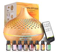 Diffusore di Oli Essenziali 500ml Umidificatore Ambiente Aromi con Giallo