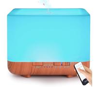 Diffusore di Oli Essenziali 600ML，GeeRic Ultrasuoni Umidificatore Purificatore d'Aria 7 Color LED Silenzioso Diffusore di Aromi Nebulizzatore per Oli Profumati per Casa Ufficio Yoga