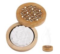 Diffusore di Oli Essenziali Aromaterapia Pietre profumate per oli essenziali Diffusore Oli Essenziali Piccolo Con Scatola di Profumo di Legno per Soggiorno Bagno Auto Camera da Letto spa Yoga