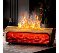 Diffusore di Oli Essenziali Camino, Diffusore Profumo Ambiente Fiamma con 7 Colori LED, Umidificatore 150ML, Diffusori Elettrico 3 Timer, Diffusore di Aromaterapia a Fiamma per Camera da Letto,Lavoro