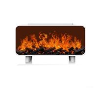 Diffusore di oli essenziali con effetto fiamma del camino e sette opzioni di colore LED, umidificatore silenzioso con spegnimento automatico per uso domestico (bianco)