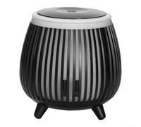 Diffusore di oli essenziali con luce LED e umidificatore da 140 ml, per casa, ufficio e spazi relax a basso rumore (nero)