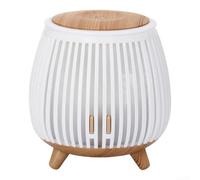 Diffusore di oli essenziali con luce LED e umidificatore da 140 ml, per casa, ufficio e spazi relax a basso rumore (bianco)
