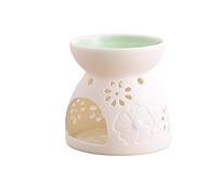 Diffusore di Oli Essenziali di fragranza di scaldini di Candela della Lampada di Aroma di sciatura Ceramica - Verde
