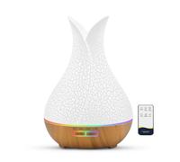 Diffusore di OLI essenziali, diffusore di aromaterapia a ultrasuoni da 500 ml con 7 luci d'ambiente 4 Timer telecomando autospegnimento Senza acqua, diffusori umidificatore per la casa Grande Stanza