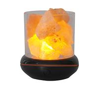 Diffusore di oli essenziali, diffusore di olio essenziale di sale di roccia, con 7 colori LED lampada di cristallo di rocca, purificatore d'aria aroma USB