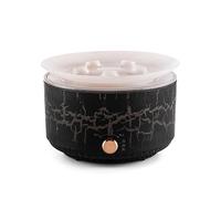 Diffusore di oli essenziali, diffusore di profumi e diffusore di aromi, diffusore d'aria da 360 ml per la casa, stile medusa con 5 anelli di nebulizzazione regolabili, luci LED a 7 colori, nero
