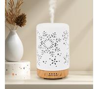 Diffusore di Oli Essenziali, GuKKK 100ML Diffusore di Aromi in Ceramica, Ultrasuoni Umidificatore Diffusori Oli Profumati Nebulizzator, 4 Timer e 7 Colori LED Luce Notturna, per Yoga Casa Ufficio