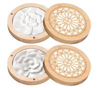 Diffusore di Oli Essenziali in Gesso, 2 Pz Diffusore di Oli Essenziali con Pietra Profumata, con 2 Pz Gesso, per Casa, Ufficio, Spa e Yoga, Camera da Letto Soggiorno Bagno