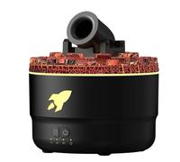 Diffusore di oli essenziali simulato fuoco di cannone, umidificatore per aromaterapia, piccolo umidificatore per aromi, spina UE nera