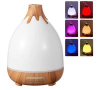 Diffusore di oli essenziali, umidificatore a ultrasuoni da 300 ml per la casa, diffusore di nebbia fredda per aromaterapia, con funzione di spegnimento automatico, luce LED, base con venature del
