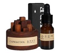 Diffusore di oli in legno - Set di deodoranti in noce nero, olio profumato, diffusore in legno senz'acqua, diffusore naturale per camera da letto, soggiorno, casa, diffusore per la casa