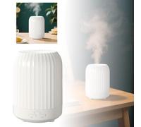 Diffusore di oli per grandi ambienti, 100 ml, diffusore di oli in ceramica, con timer, luci notturne e funzione di spegnimento automatico, umidificatore domestico per oli M41 KYm418 (A, 10 x 13,8 cm)
